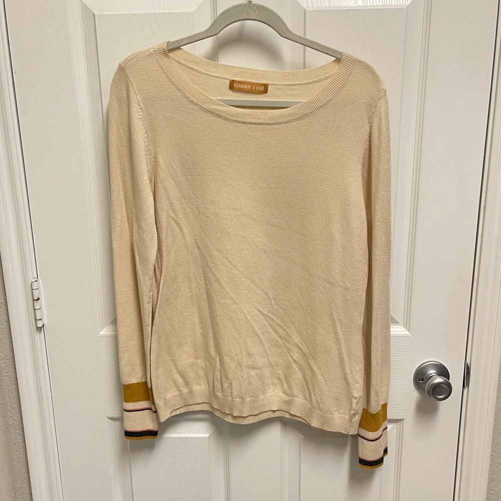 Emmer & Oat Beige Sweater Top